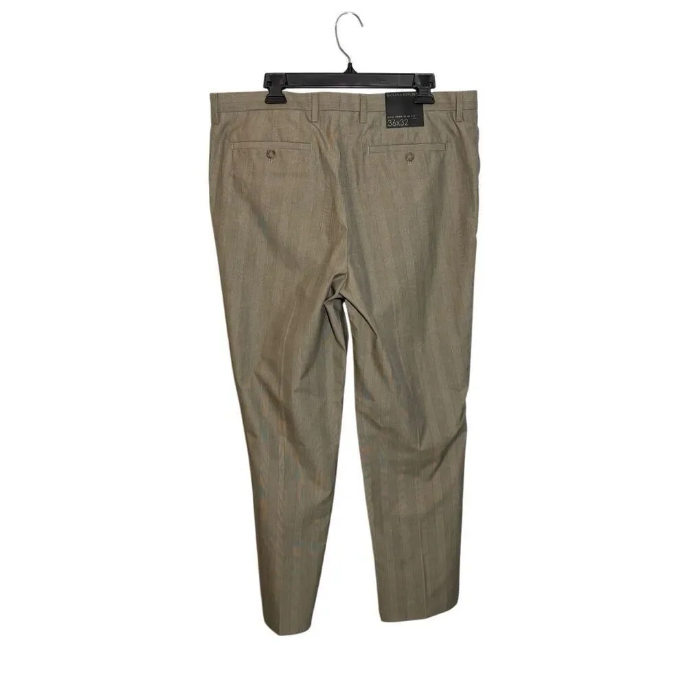 NWT Banana Republic Non-Iron tan cotton Slim Fit pants - 36x32